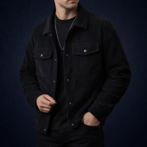 Casaca Acanalada Lanson Color Negro