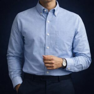 Camisa Oxford Color Celeste